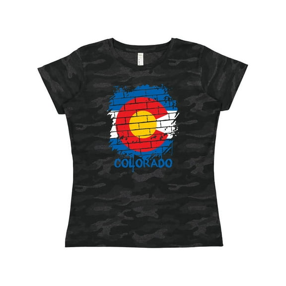 Inktastic Graffiti Colorado State Flag Women's T-Shirt