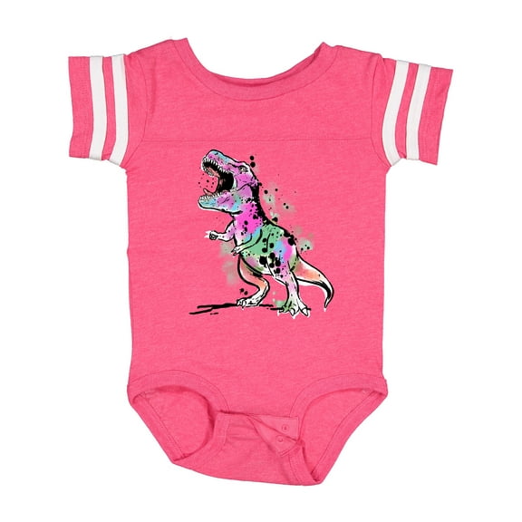Inktastic Graffiti Paint Splatter T-Rex Boys or Girls Baby Bodysuit
