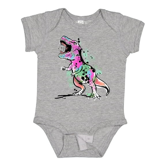Inktastic Graffiti Paint Splatter T-Rex Boys or Girls Baby Bodysuit