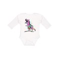 thumbnail image 1 of Inktastic Graffiti Paint Splatter T-Rex Boys or Girls Long Sleeve Baby Bodysuit, 1 of 5