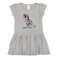 thumbnail image 1 of Inktastic Graffiti Paint Splatter T-Rex Girls Toddler Dress, 1 of 5