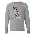 thumbnail image 1 of Inktastic Graffiti Paint Splatter T-rex Long Sleeve T-Shirt, 1 of 5