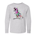 thumbnail image 1 of Inktastic Graffiti Paint Splatter T-Rex Long Sleeve Youth T-Shirt, 1 of 5