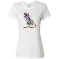 thumbnail image 1 of Inktastic Graffiti Paint Splatter T-Rex Women's T-Shirt, 1 of 5