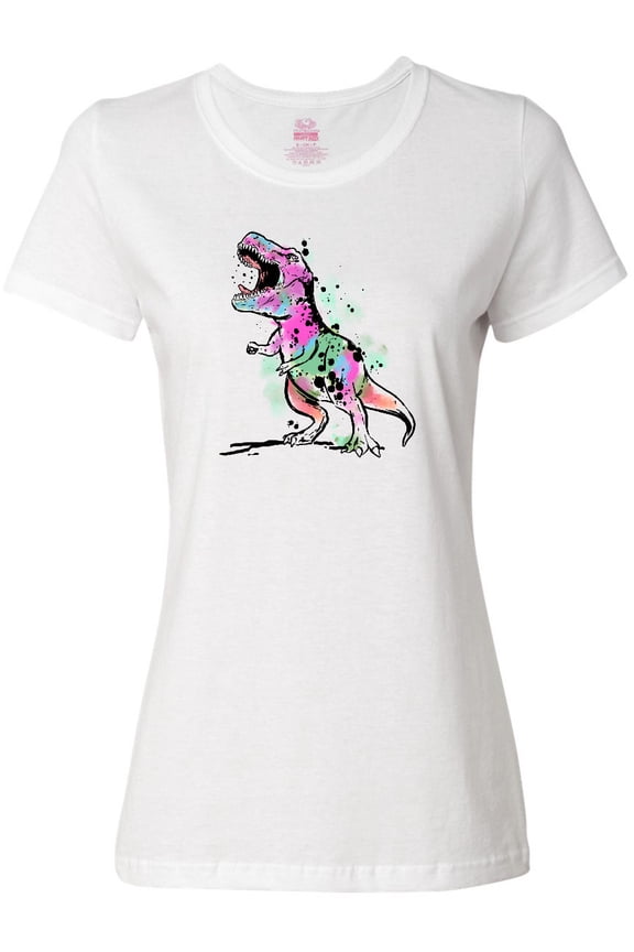 Graffiti Paint Splatter T-Rex Women's T-Shirt
