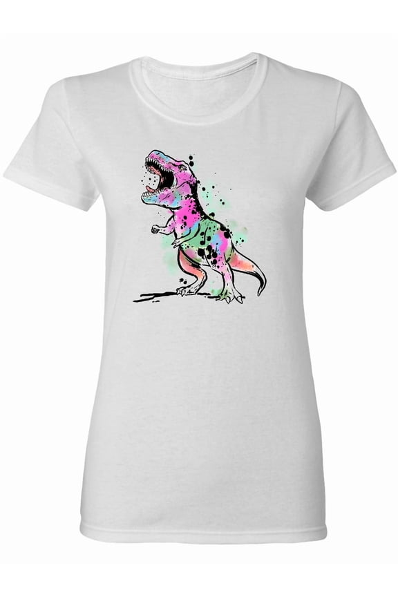 Graffiti Paint Splatter T-rex Women's T-Shirt