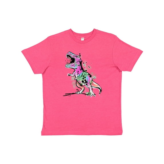 Inktastic Graffiti Paint Splatter T-Rex Youth T-Shirt