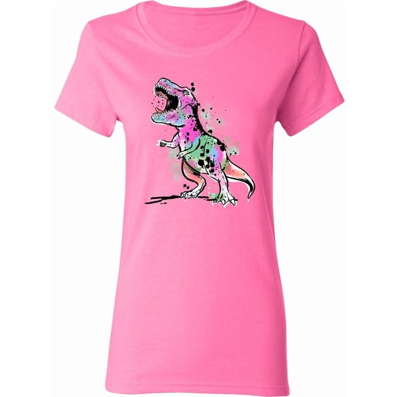 Inktastic Graffiti Paint Splatter T-rex Women's T-Shirt