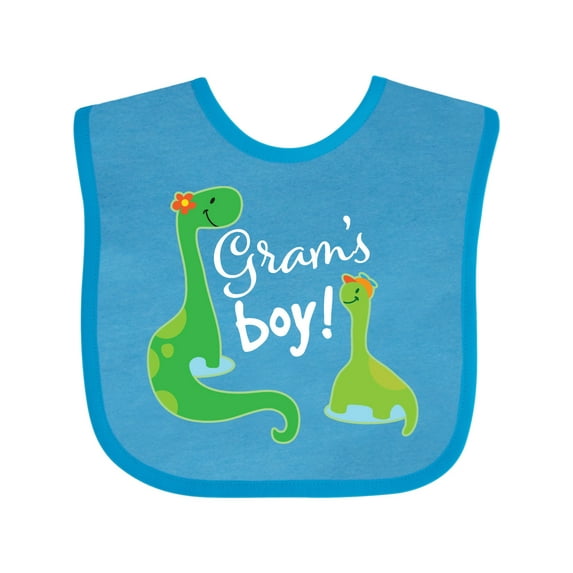 Inktastic Gram Boy Grandson Dinosaur Boys Baby Bib