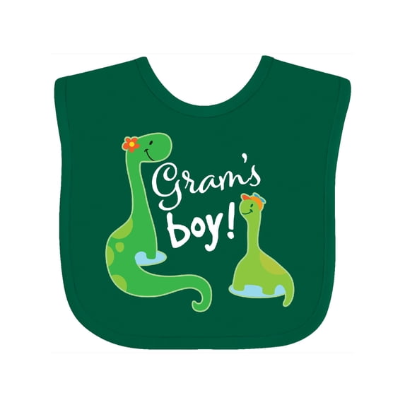 Inktastic Gram Boy Grandson Dinosaur Boys Baby Bib