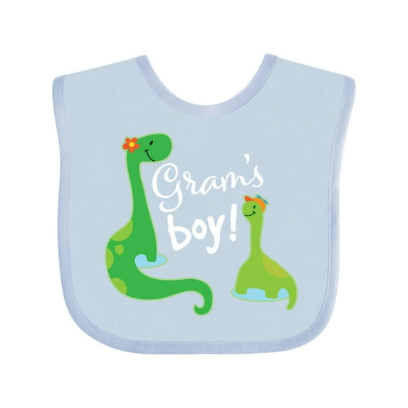 Inktastic Gram Boy Grandson Dinosaur Boys Baby Bib