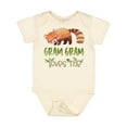 thumbnail image 1 of Inktastic Gram Gram Loves Me Cute Red Panda Boys or Girls Baby Bodysuit, 1 of 5