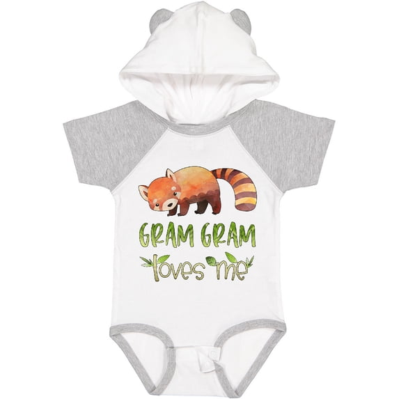 Inktastic Gram Gram Loves Me Cute Red Panda Boys or Girls Baby Bodysuit