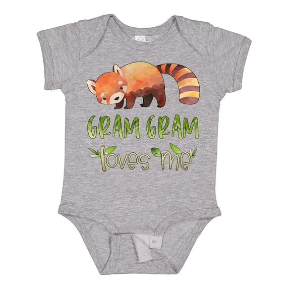 Inktastic Gram Gram Loves Me Cute Red Panda Boys or Girls Baby Bodysuit