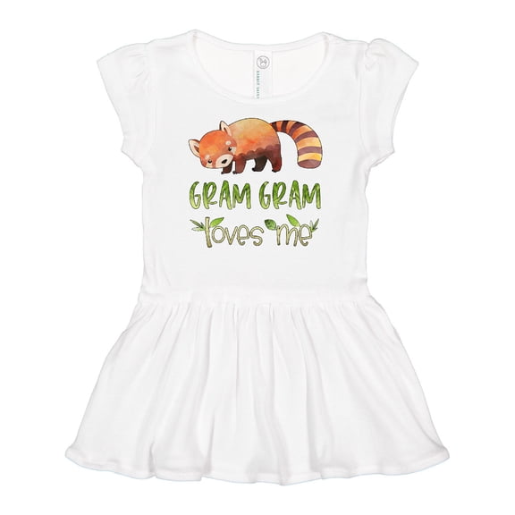 Inktastic Gram Gram Loves Me Cute Red Panda Girls Baby Dress