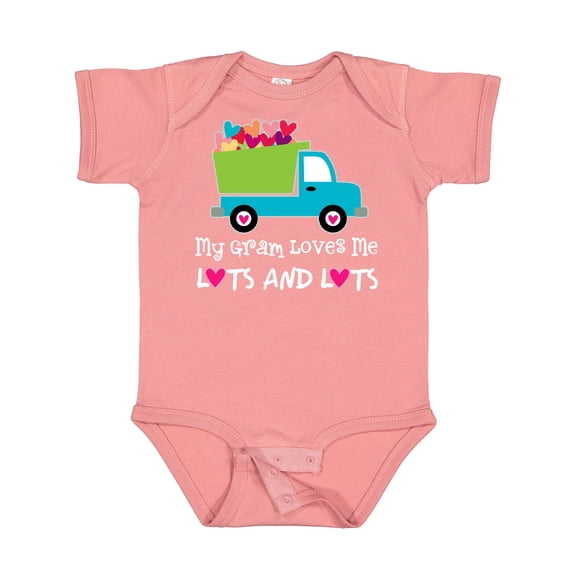 Inktastic Gram Loves Me Grandchild Truck Boys Baby Bodysuit