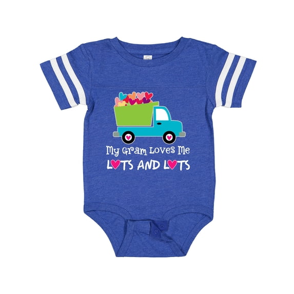 Inktastic Gram Loves Me Grandchild Truck Boys Baby Bodysuit