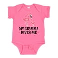 thumbnail image 1 of Inktastic Gramma Loves Me Girl Flamingo Girls Baby Bodysuit, 1 of 5
