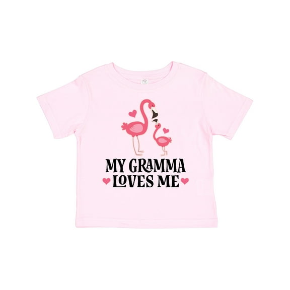 Inktastic Gramma Loves Me Girl Flamingo Girls Toddler T-Shirt