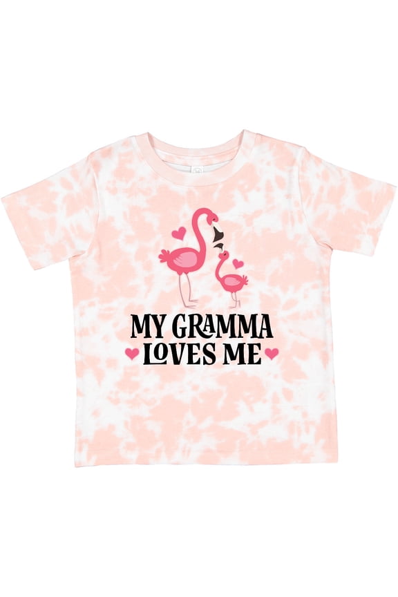 Gramma Loves Me Girl Flamingo Girls Toddler T-Shirt
