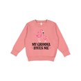 thumbnail image 1 of Inktastic Gramma Loves Me Girl Flamingo Toddler Sweatshirt, 1 of 4