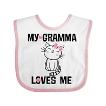 Inktastic Gramma Loves Me Girls Girls Baby Bib