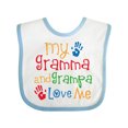 thumbnail image 1 of Inktastic Gramma and Grampa Love Me Boys or Girls Baby Bib, 1 of 4