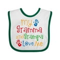 thumbnail image 1 of Inktastic Gramma and Grampa Love Me Boys or Girls Baby Bib, 1 of 4