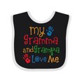 thumbnail image 1 of Inktastic Gramma and Grampa Love Me Boys or Girls Baby Bib, 1 of 4