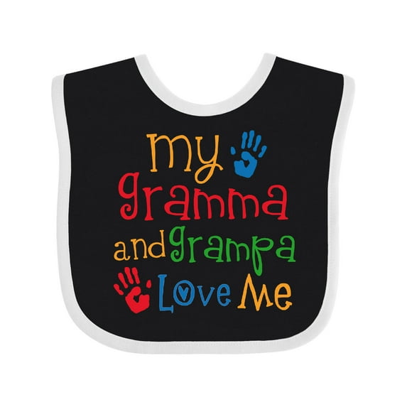 Inktastic Gramma and Grampa Love Me Boys or Girls Baby Bib