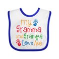 thumbnail image 1 of Inktastic Gramma and Grampa Love Me Boys or Girls Baby Bib, 1 of 4