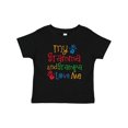 thumbnail image 1 of Inktastic Gramma and Grampa Love Me Boys or Girls Baby T-Shirt, 1 of 5