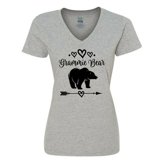 Inktastic Grammie Bear Grandma Women's V-Neck T-Shirt