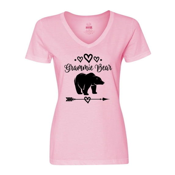 Inktastic Grammie Bear Grandma Women's V-Neck T-Shirt