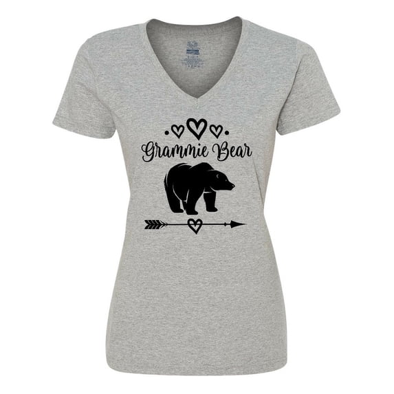 Inktastic Grammie Bear Grandma Women's V-Neck T-Shirt