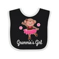 thumbnail image 1 of Inktastic Grammie Girl Ballerina Monkey Girls Baby Bib, 1 of 4