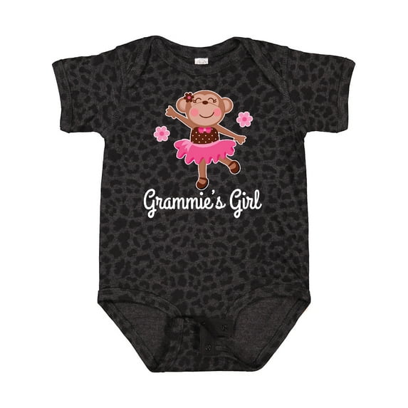 Inktastic Grammie Girl Ballerina Monkey Girls Baby Bodysuit