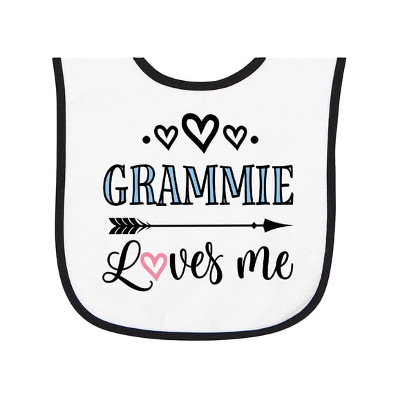 Inktastic Grammie Loves Me Arrow Childs Baby Terry Cloth Bib