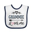 thumbnail image 1 of Inktastic Grammie Loves Me Arrow Childs Boys or Girls Baby Bib, 1 of 4