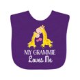 thumbnail image 1 of Inktastic Grammie Loves Me Giraffe Grandchild Boys or Girls Baby Bib, 1 of 4
