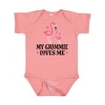 thumbnail image 1 of Inktastic Grammie Loves Me Girl Flamingo Girls Baby Bodysuit, 1 of 5