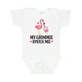 thumbnail image 1 of Inktastic Grammie Loves Me Girl Flamingo Girls Baby Bodysuit, 1 of 5