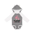 thumbnail image 1 of Inktastic Grammie Loves Me Girl Flamingo Girls Long Sleeve Baby Bodysuit, 1 of 5