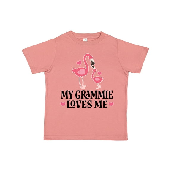 Inktastic Grammie Loves Me Girl Flamingo Girls Toddler T-Shirt