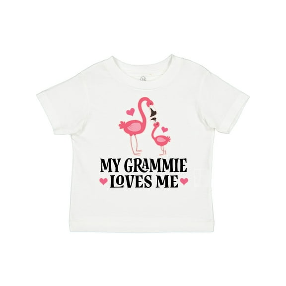 Inktastic Grammie Loves Me Girl Flamingo Girls Toddler T-Shirt