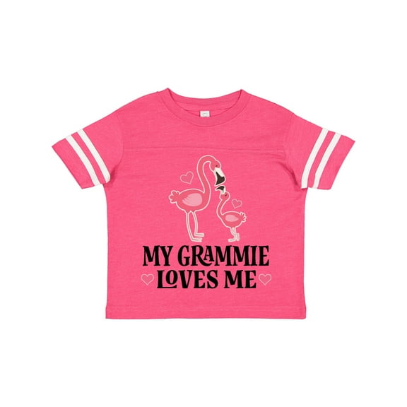 Inktastic Grammie Loves Me Girl Flamingo Girls Toddler T-Shirt