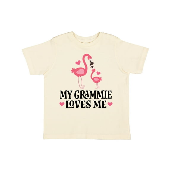 Inktastic Grammie Loves Me Girl Flamingo Girls Toddler T-Shirt
