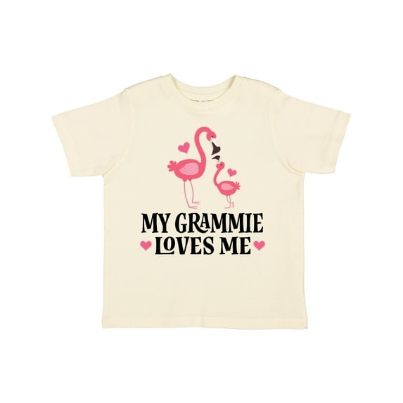 Inktastic Grammie Loves Me Girl Flamingo Girls Toddler T-Shirt