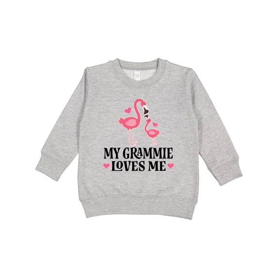 Inktastic Grammie Loves Me Girl Flamingo Toddler Sweatshirt