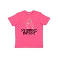 thumbnail image 1 of Inktastic Grammie Loves Me Girl Flamingo Youth T-Shirt, 1 of 5